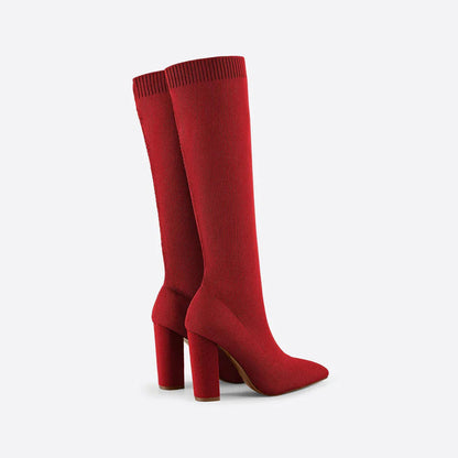 Women’s Winter High Heeled Knee-High Boots
