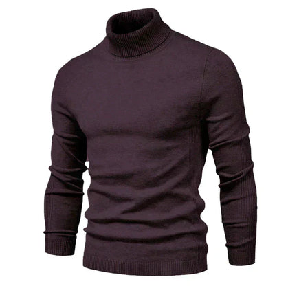 Warm Knitted High Neck Sweater For Men
