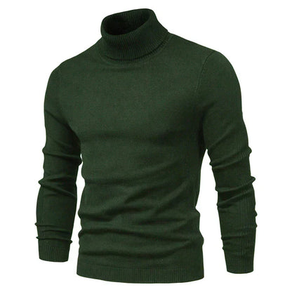 Warm Knitted High Neck Sweater For Men