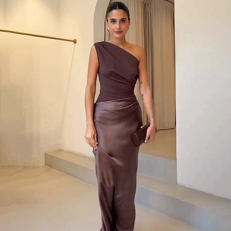 Emily | Vestido de noche elegante de un solo hombro para mujer