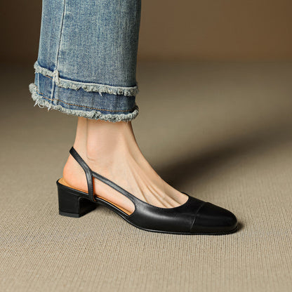 Zapatos de tacón Reyna de cuero genuino