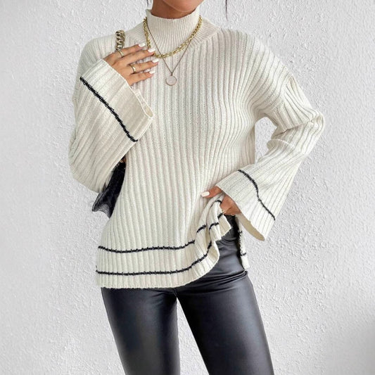 Jacklyn | Women’s Winter Loose Fit Ribbed Knit Sweater