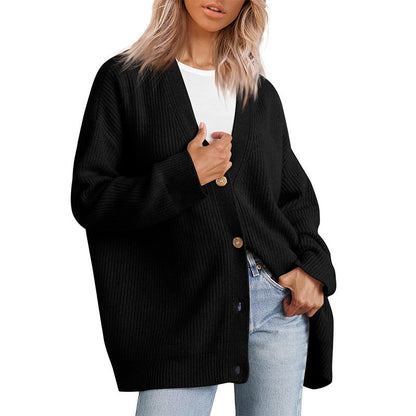Hannah | Cárdigan informal de punto con botones de invierno para mujer
