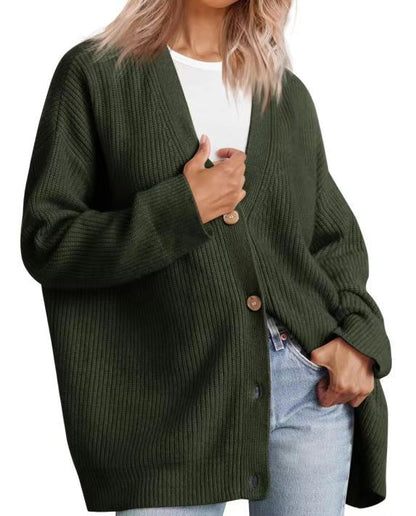 Hannah | Cárdigan informal de punto con botones de invierno para mujer