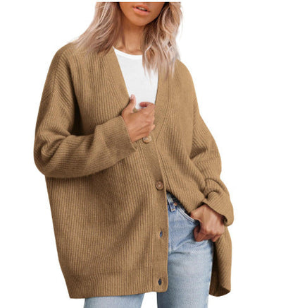 Hannah | Cárdigan informal de punto con botones de invierno para mujer