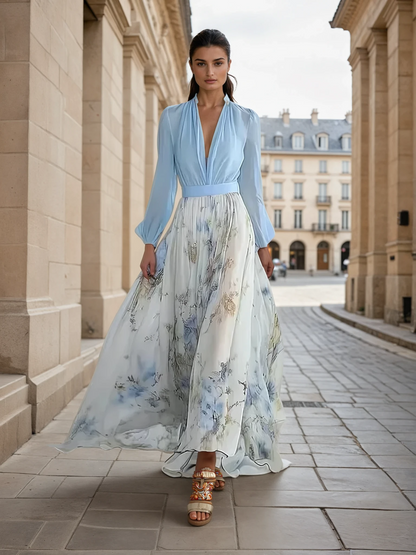 Peniel™ | Vestido largo floral elegante