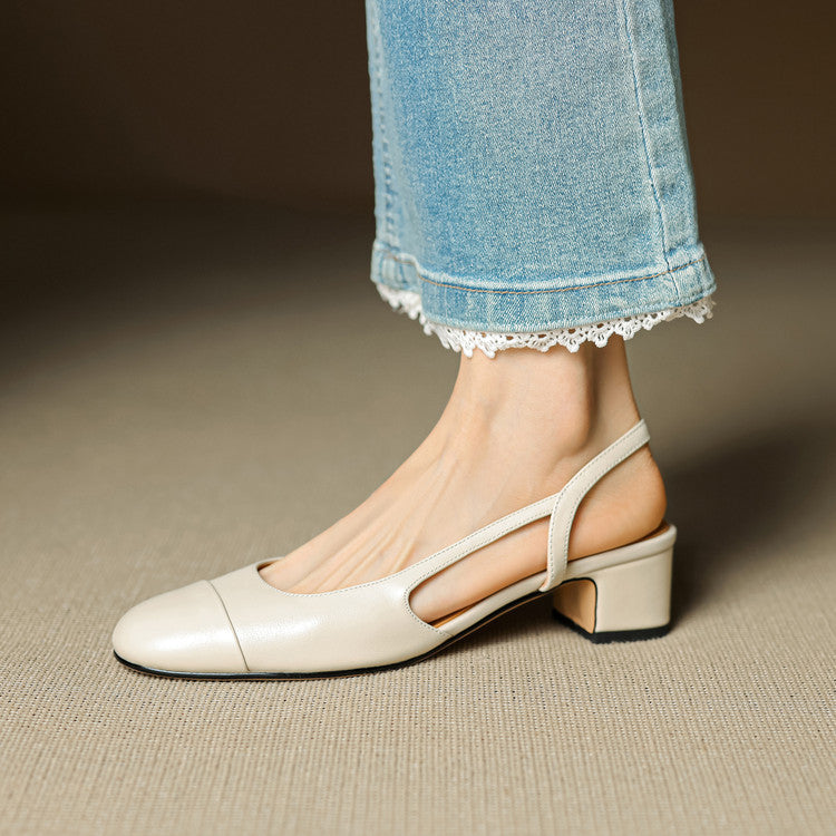 Zapatos de tacón Reyna de cuero genuino