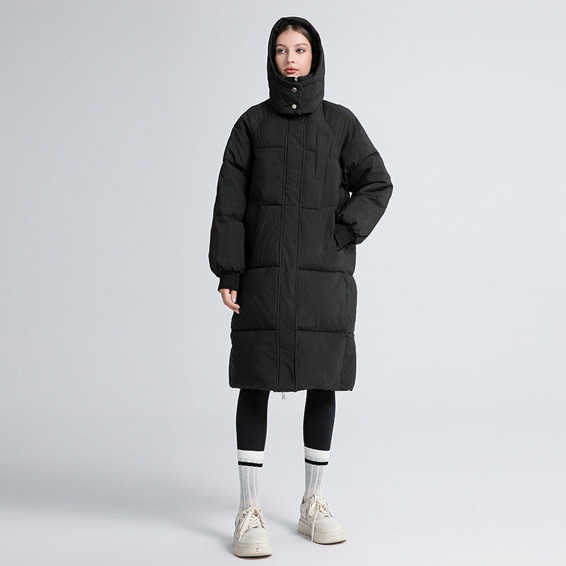 GIGATY™ - Abrigo acolchado largo clásico con capucha