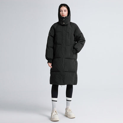 GIGATY™ - Abrigo acolchado largo clásico con capucha