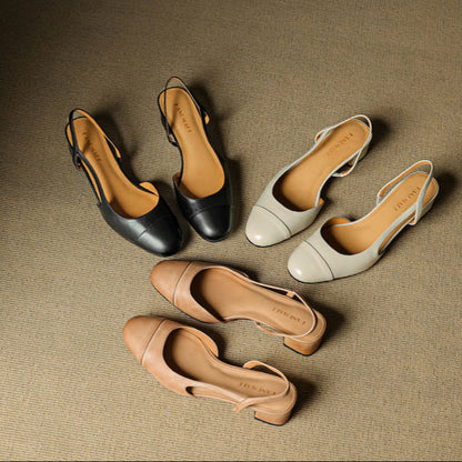 Zapatos de tacón Reyna de cuero genuino