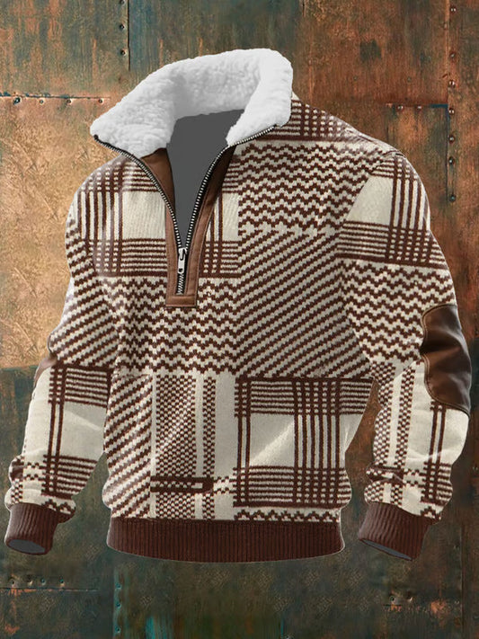 Warm Sherpa Lined Zip-Up Jacket