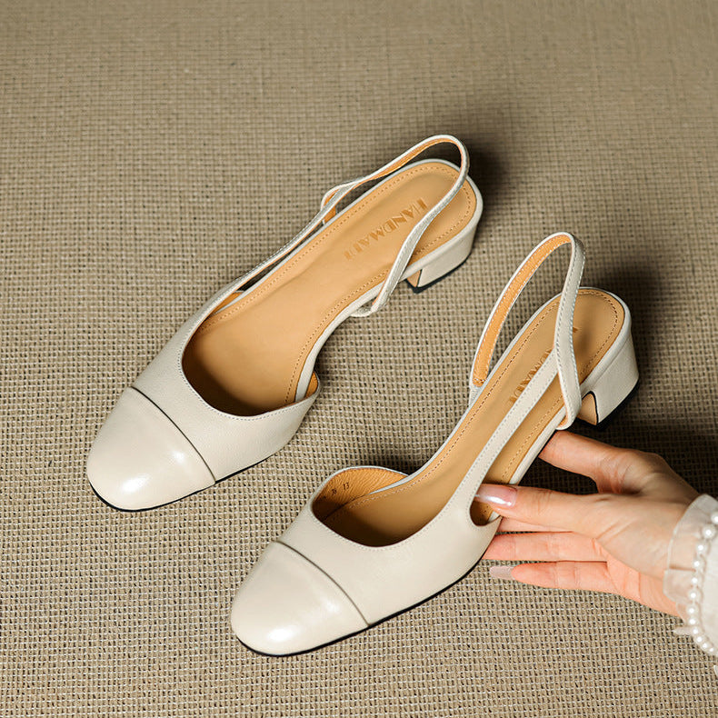 Zapatos de tacón Reyna de cuero genuino