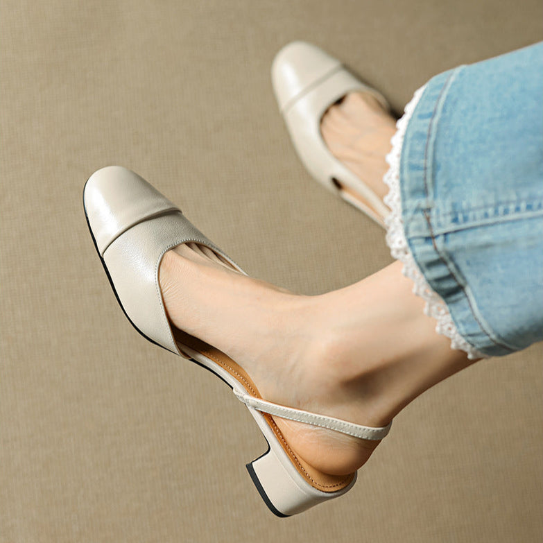 Zapatos de tacón Reyna de cuero genuino