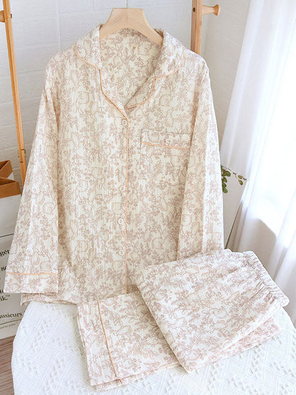 Hazel | Conjunto de pijama floral de manga larga para mujer