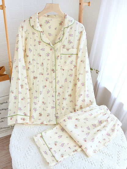 Hazel | Conjunto de pijama floral de manga larga para mujer