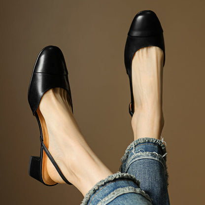 Zapatos de tacón Reyna de cuero genuino
