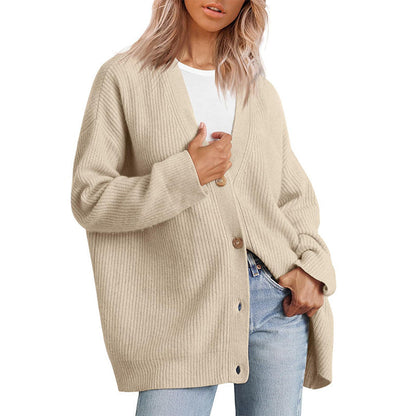 Hannah | Cárdigan informal de punto con botones de invierno para mujer