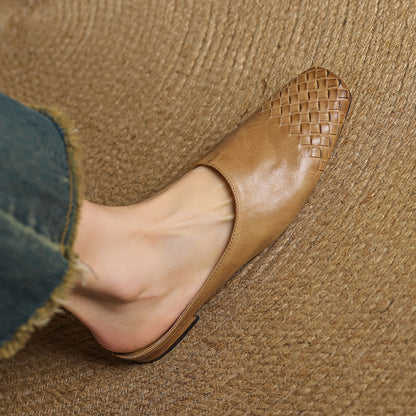 Mules de cuero genuino Helma