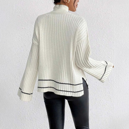 Jacklyn | Women’s Winter Loose Fit Ribbed Knit Sweater