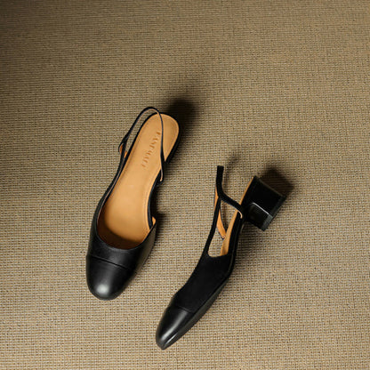 Zapatos de tacón Reyna de cuero genuino