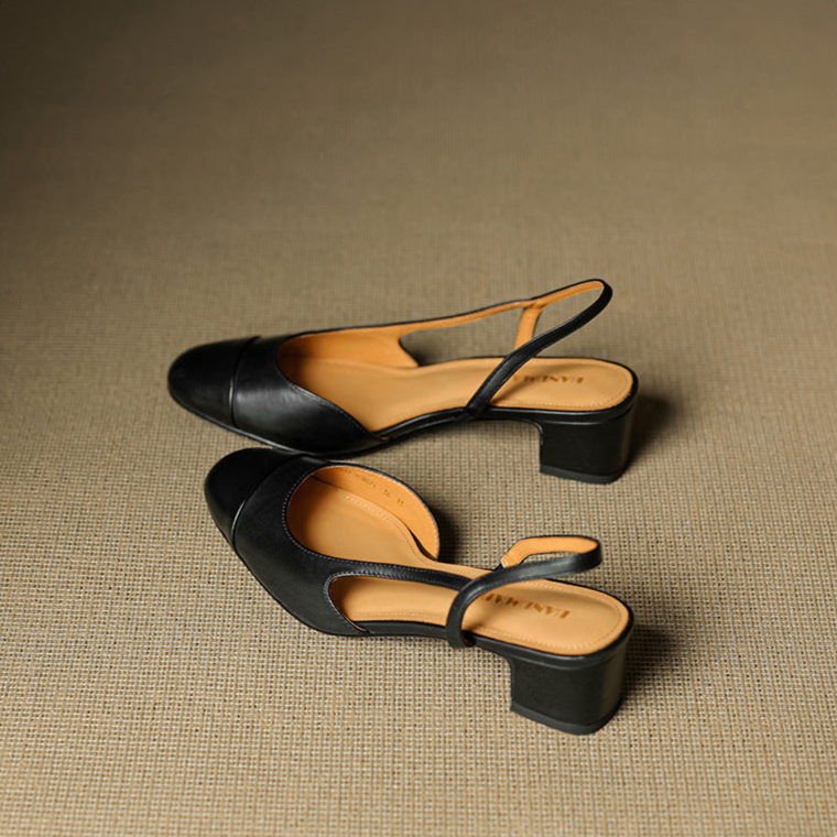 Zapatos de tacón Reyna de cuero genuino