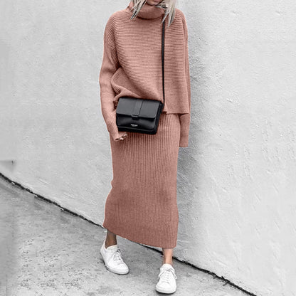 Natalie | Conjunto de jersey y falda abrigados para mujer