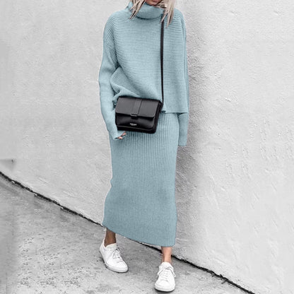 Natalie | Conjunto de jersey y falda abrigados para mujer