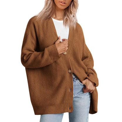 Hannah | Cárdigan informal de punto con botones de invierno para mujer