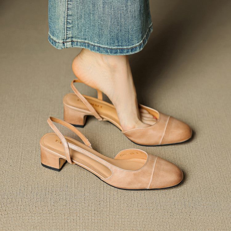 Zapatos de tacón Reyna de cuero genuino