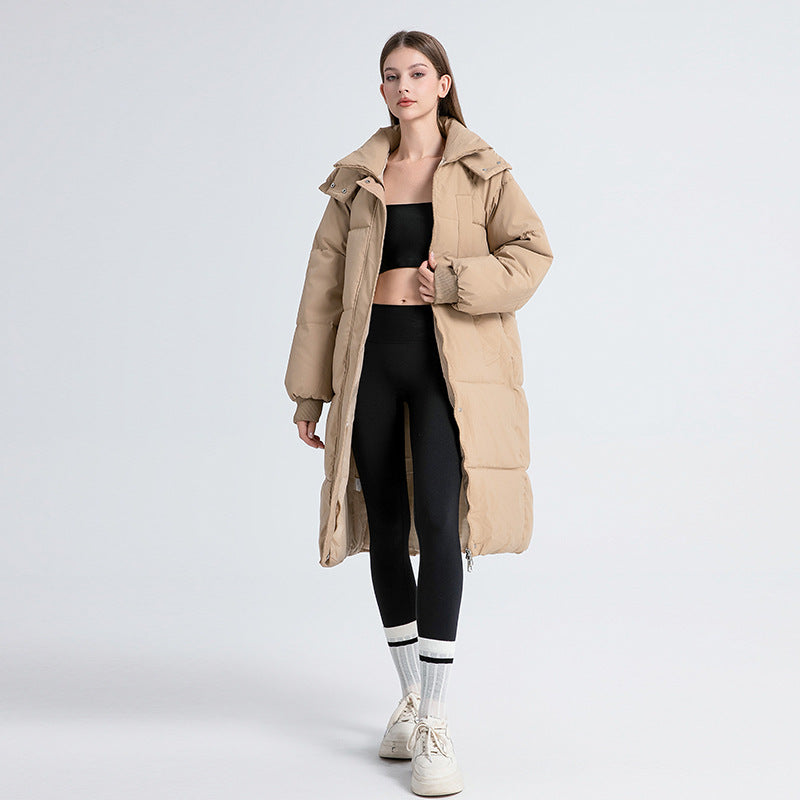 GIGATY™ - Abrigo acolchado largo clásico con capucha