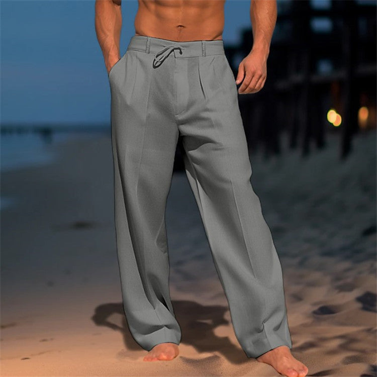 Men’s Spring Drawstring Relaxed Pants