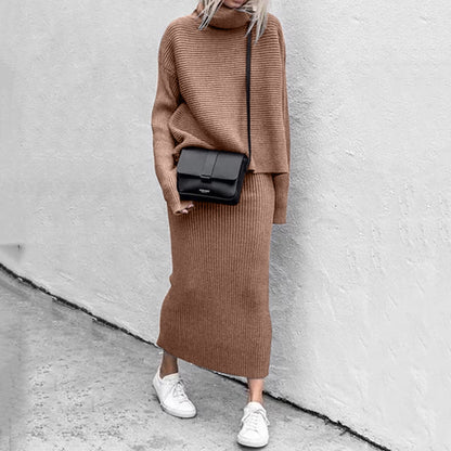 Natalie | Conjunto de jersey y falda abrigados para mujer