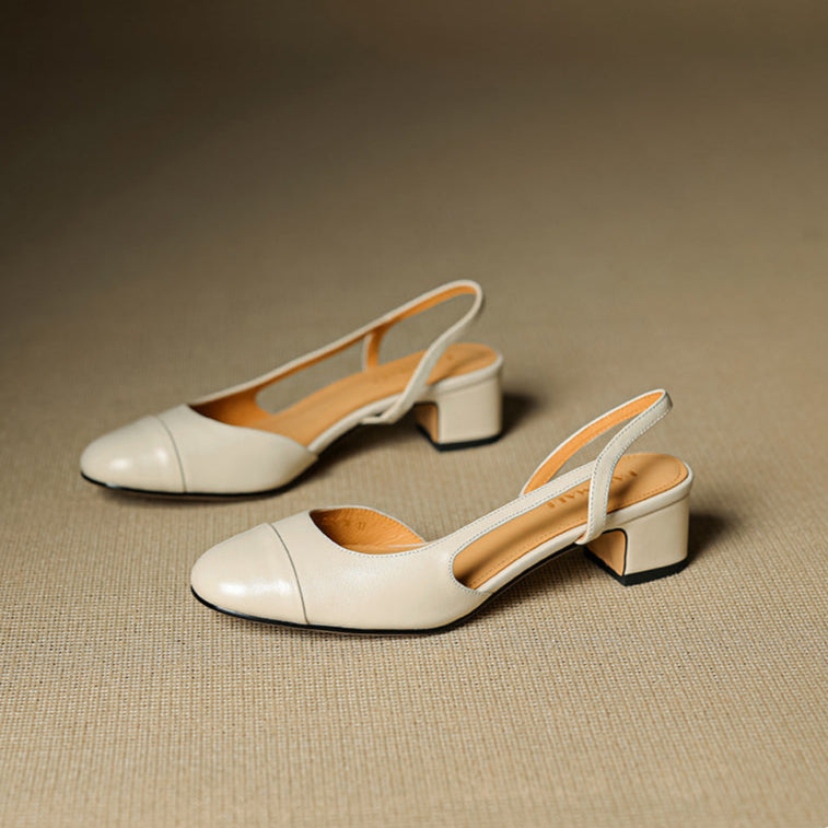 Zapatos de tacón Reyna de cuero genuino