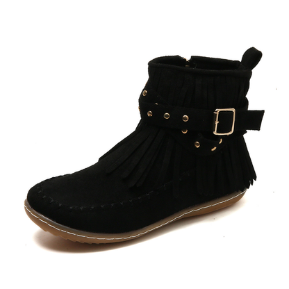 Women’s Trendy Fringe Detail Ankle Boots