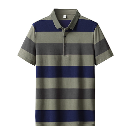 Classic Striped Polo Shirt