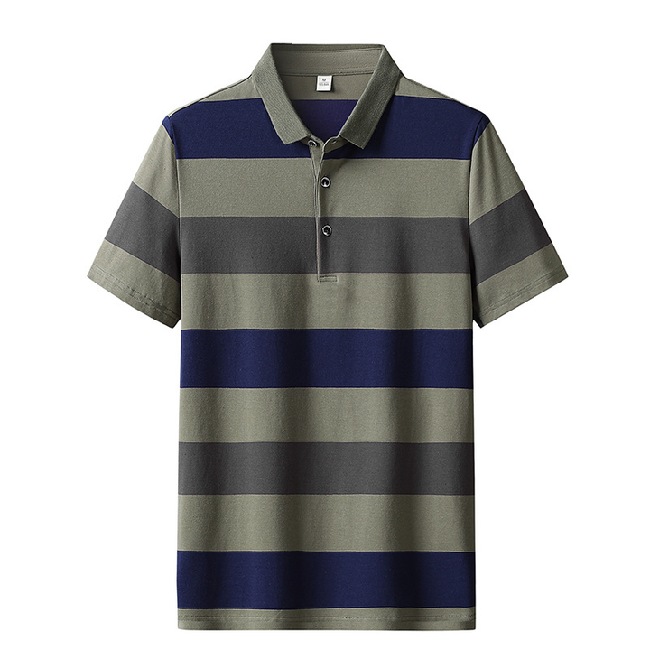 Classic Striped Polo Shirt