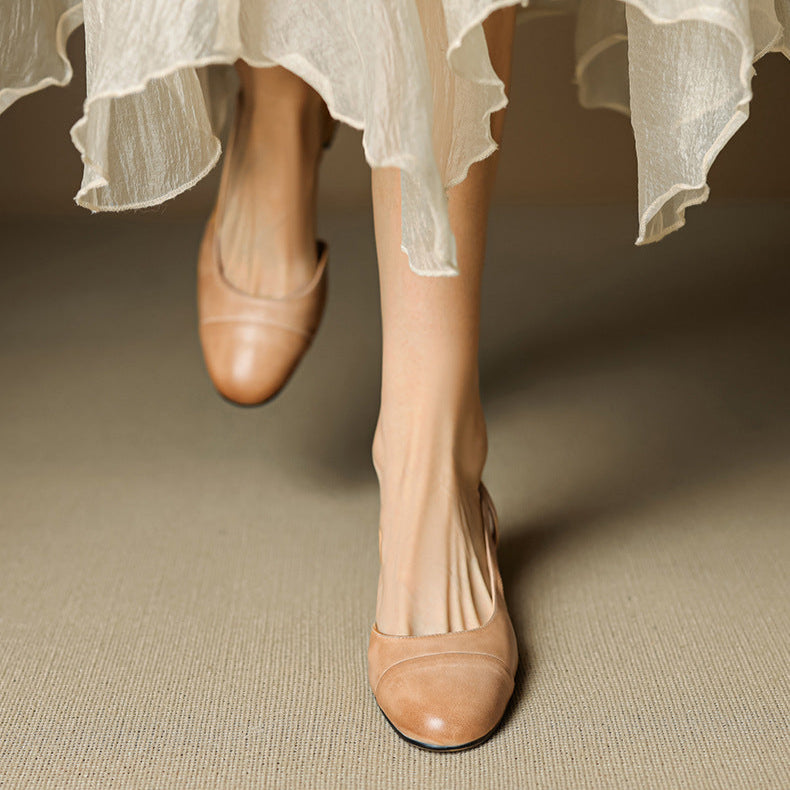 Zapatos de tacón Reyna de cuero genuino