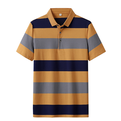 Classic Striped Polo Shirt