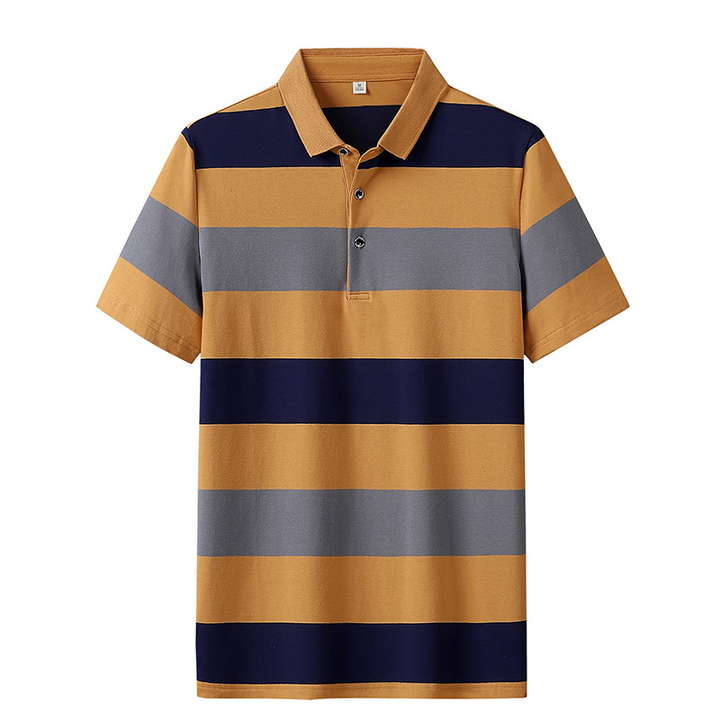 Classic Striped Polo Shirt