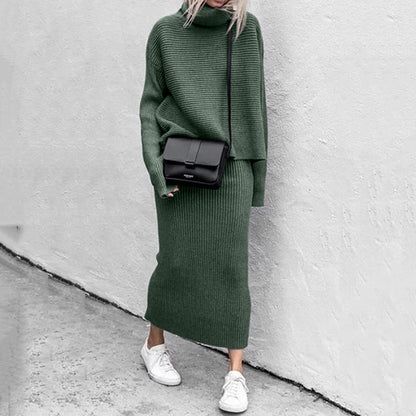 Natalie | Conjunto de jersey y falda abrigados para mujer