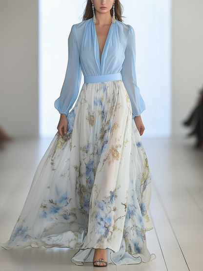 Harper™ | Precioso vestido maxi con estampado floral