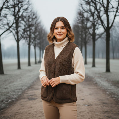 Ella | Women’s Spring Casual Warm Sherpa Vest