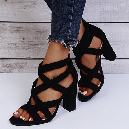 Paige | Zapatos de tiras con tacón grueso para mujer