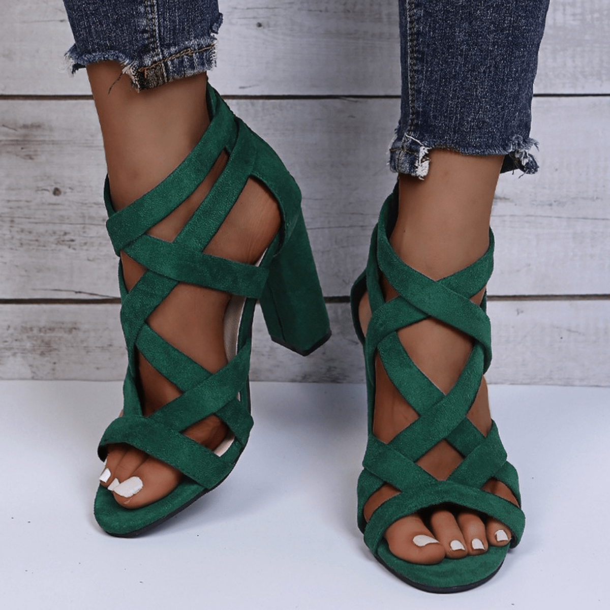 Paige | Zapatos de tiras con tacón grueso para mujer