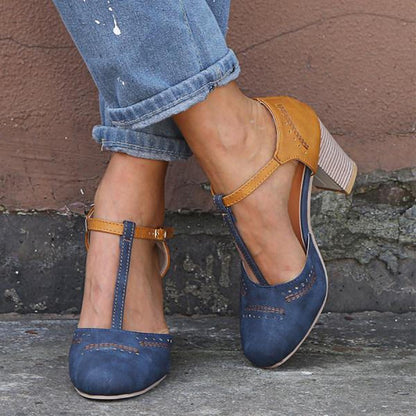 Women’s Vintage Style Ankle Strap Heels