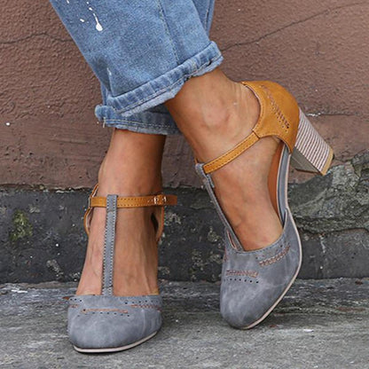 Women’s Vintage Style Ankle Strap Heels