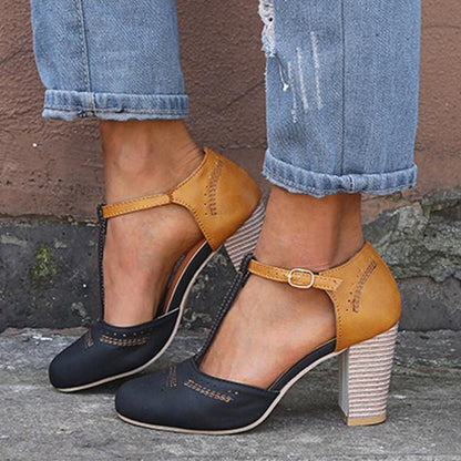 Women’s Vintage Style Ankle Strap Heels