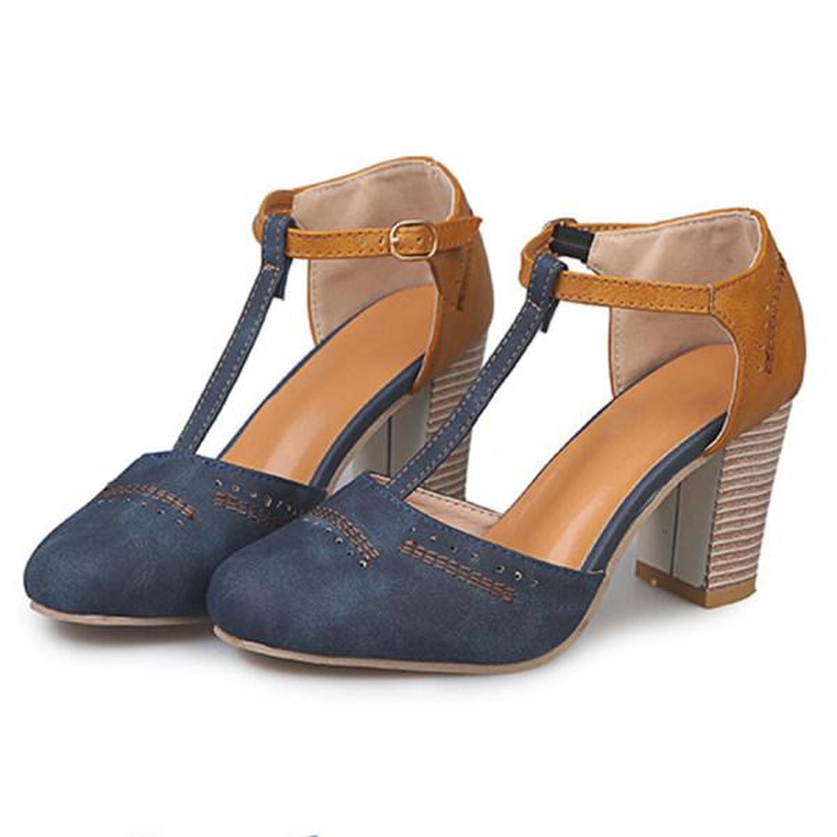 Women’s Vintage Style Ankle Strap Heels