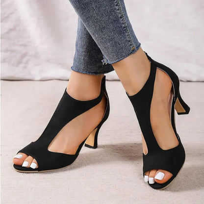 Sarah | Tacones abiertos con tira al tobillo para mujer