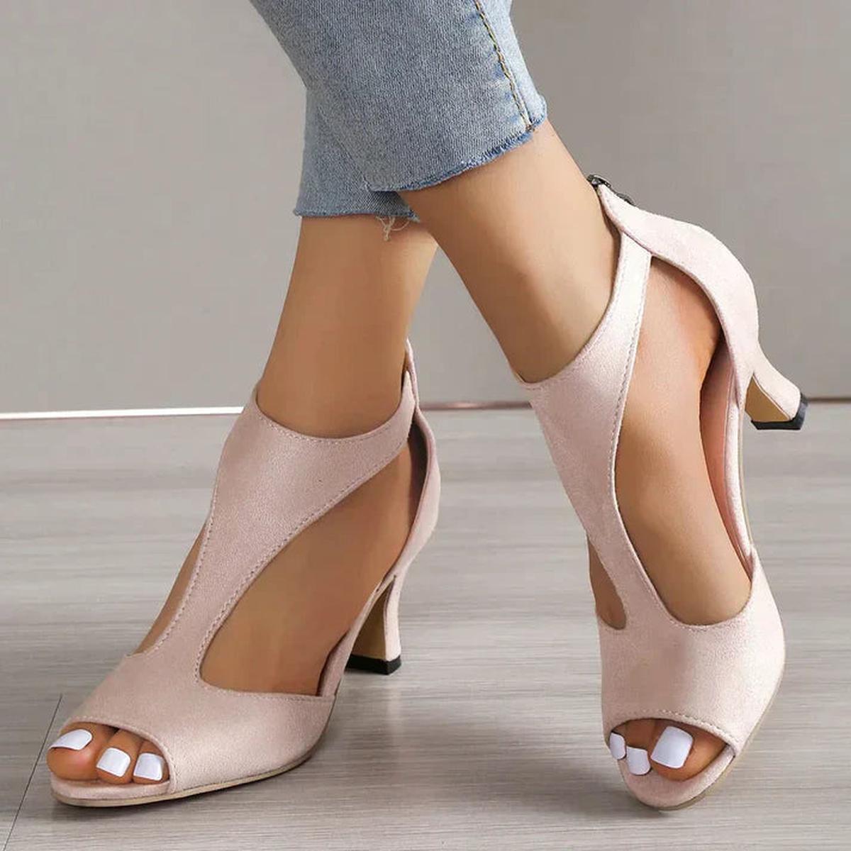 Sarah | Tacones abiertos con tira al tobillo para mujer